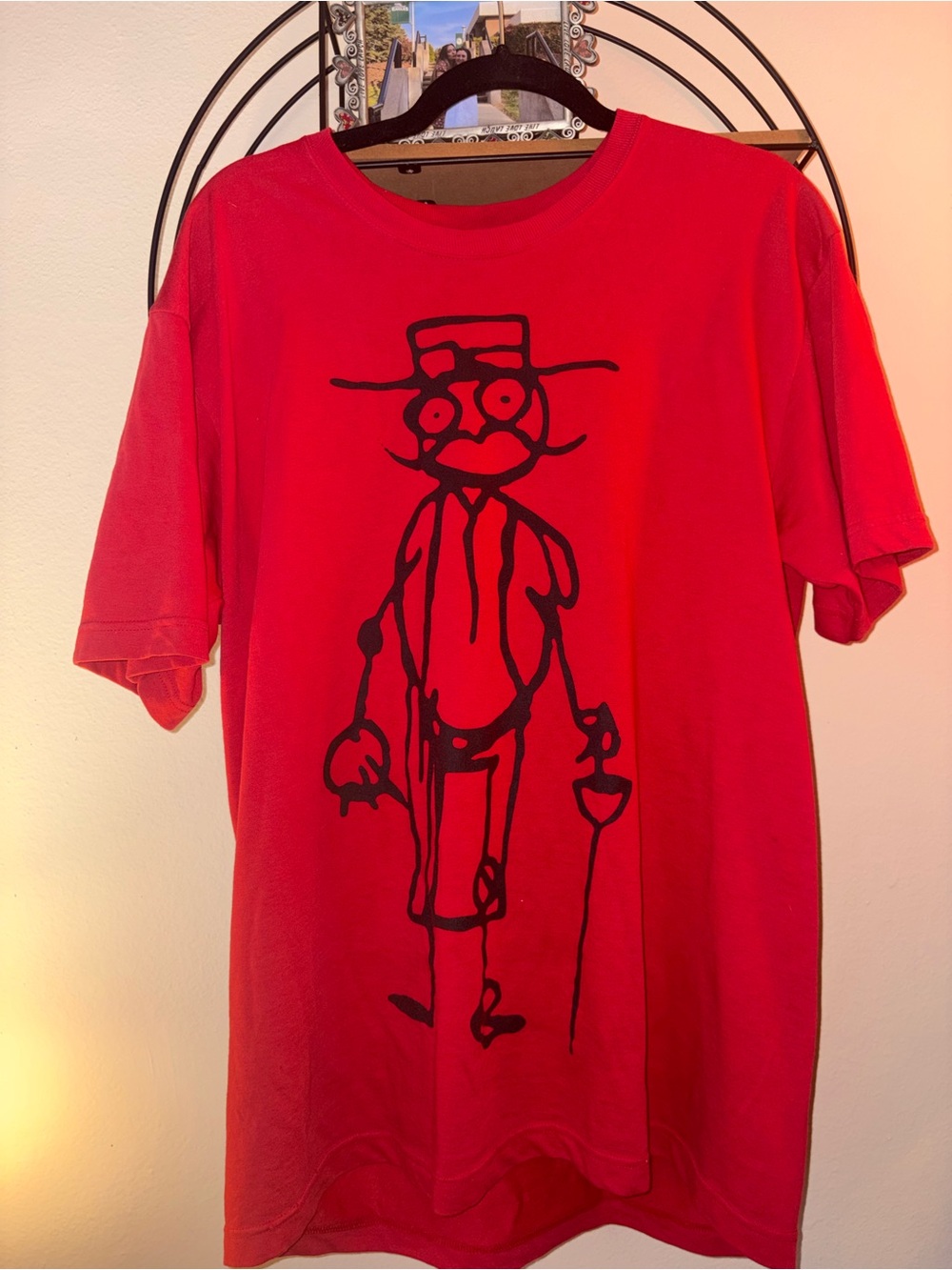 Vintage Nike SB Red Short-Sleeve Tee with Black Graphic